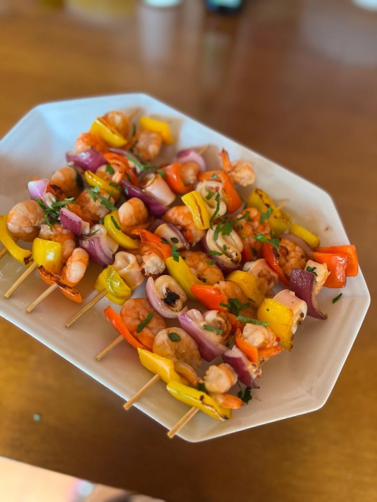 Espetinho de Frutos do Mar