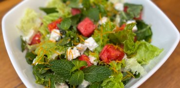 Salada refrescante de melancia (com hortelã)