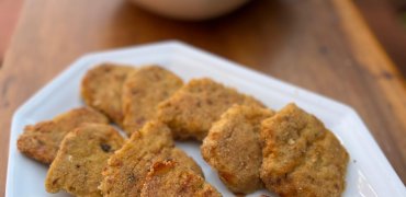  Bife de Filé Mignon Suíno Empanado ao Forno